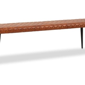 Leather Bench With Checks Design
