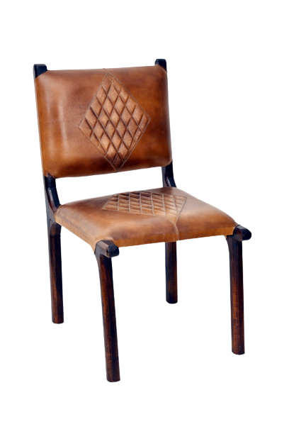 Leather Chair with Solid Wood Structure